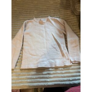 BENEDETTA B Kids Girls Pink Merino Wool Blend Button Side Sweater M